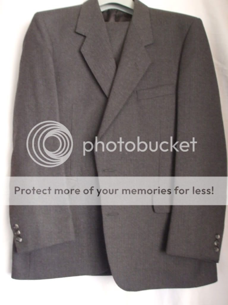 mens grey suit jacket chest size 40